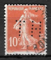 824	N°	138	Perforé	-	HT 78	-	SOCIETE THOMSON - Used Stamps