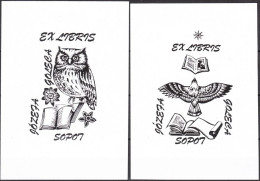 EXLIBRIS / Bookplate LITHUANIA Sapiro For J. Golec. 2 Different - Ex-Libris