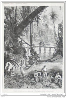 L´Expédition Francaise Aux Ruines Cambodgiennes - Embarquement Des Sculptures - Kambodscha - Page Original  1874 - Historical Documents