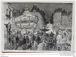 Fêtes D´Auxerre - Page Original 1874 - Historische Dokumente