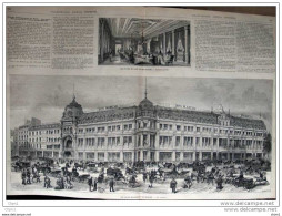 Les Grandes Magasins Du Bon Marché - Vue Générale - Page Original - 1874 - Historische Dokumente