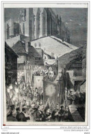 Les Fêtes Du Mont Saint-Michel - Page Original 1874  ( 2 ) - Historical Documents