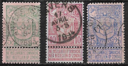 Belgium 1894 Worldexhabition Antwerp Complete Used Set Michel  61 / 63 - 1894-1896 Esposizioni