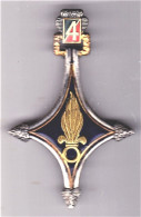 4° CSPL. 4° Compagnie Saharienne Portée De Légion. émail Grand Feu, Vert Foncé. D.1378. - Armée De Terre