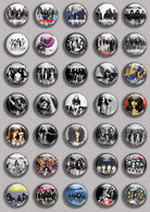 Ramones Band Music Fan ART BADGE BUTTON PIN SET 2 (1inch/25mm Diameter) 35 DIFF - Música