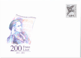 Envelope/cover COB 112 Slovakia Ferenc Liszt 2011 - Sobres