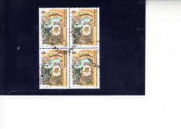 ITALIA  1996 - Sassone  2210 (quartina) -  Museo Postale - 1991-00: Used