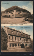 AK Rüdenhausen, Gasthaus Casteller Hof, Fürstl. Domäneamt  - Hof