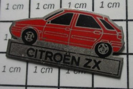 816B Pin's Pins / Beau Et Rare /  AUTOMOBILES / VUE DE PROFILCITROEN ZX ROUGE - Citroën