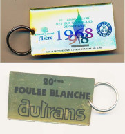 Porte-clefs 30° Anniversaire Des Xèmes Jeux Olympiques D'Hiver De GRENOBLE 1968  Autrans 20° Foulée Blanche - Portachiavi