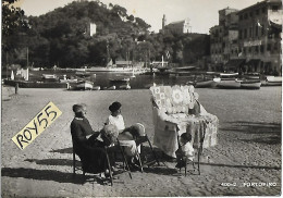 Liguria Genova Portofino Lavoratrici Del Tombolo In Spiaggia Anni 50 60 - Artisanat