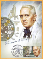 2018 Moldova Moldavie  MAXICARD  Alexander Fleming  Medicine, Penicillin 2v Mint - Nobel Prize Laureates
