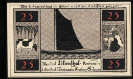 Notgeld Lilienthal / Bremen 1921, 25 Pfennig, Kloster Lilienthal Und Segelboot  - [11] Emissions Locales