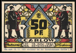 Notgeld Carlow 1921, Männer Mit Horn, Stadtwappen  - [11] Local Banknote Issues