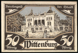 Notgeld Wittenburg I. M. 1922, 50 Pfennig, Rathaus, Drachen  - [11] Emisiones Locales