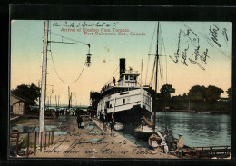 AK Port Dalhousie, Arrival Of Steamer From Toronto  - Toronto