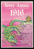 CPSM / CPM 10.5 X 15 Votre Année 1916 Signe Astral Chinois LE DRAGON Avec Divers événements Intervenus Cette Année Là - Astrología