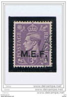 M.E.F. :  1942  OCCUP. BRITANNICA  - 3 P. VIOLETTO  US. -  TIRATURA  DEL  CAIRO  -  SASS. 4 - Occup. Britannica MEF