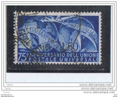 REPUBBLICA:  1949  U.P.U. -  £. 50  AZZURRO  US. -  SASS. 599 - 1946-60: Used