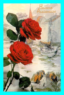 A770 / 657 Anniversaire Fleur Rose - Geburtstag