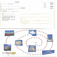 Entier De Service - Carte De Changement D'adresse Avec Code FIM FRAC - Pseudo-entiers Officiels