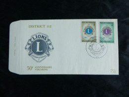 1967 1404 & 1405  FDC ( Spa )   :  " Lions International 50 " - 1961-1970