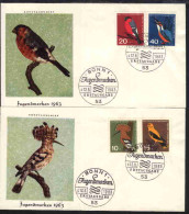 Jugend 1963 Auf 2 FDC Ohne Anschrift - Otros & Sin Clasificación