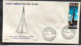 Brazil Envelope PVT FIL 032 1990 Aerospace Launch Nike Apache CBC RN - FDC