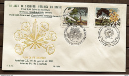 Brazil Envelope PVT FIL 002 1990 Botany Society Pau Brasil Ipe CBC CE 1 - FDC
