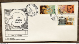 Brazil Envelope FDC 517 1990 Book Day Literature Oswald De Andrade CBC SP - FDC