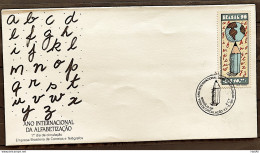 Brazil Envelope FDC 510 1990 Literacy Education CBC DF 4 - FDC