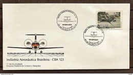 Brazil Envelope FDC 509 1990 CBA Aviation Turboosal Plane CBC SP 1 - FDC