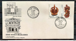 Brazil Envelope FDC 503 1990 Brazilian Museums Empire Monarchy CBC RJ - FDC