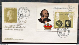 Brazil Envelope FDC 500 1990 Penny Black England CBC RJ 1 - FDC