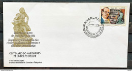 Brazil Envelope FDC 495 1990 Centenary Lindolfo Collor Political Literature CBC RS 2 - FDC