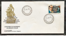 Brazil Envelope FDC 495 1990 Centenary Lindolfo Collor Political Literature CBC RS 1 - FDC