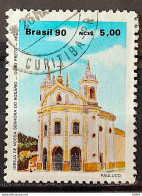 C 1669 Brazil Stamp Religious Architecture Religion Church Our Lady Of Rosario Ouro Black MG 1990 Circulated 4 - Usati