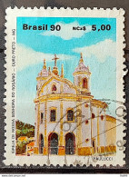 C 1669 Brazil Stamp Religious Architecture Religion Church Our Lady Of Rosario Ouro Black MG 1990 Circulated 1 - Gebraucht