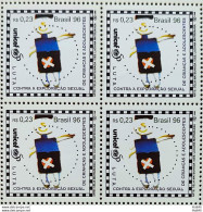 C 1990 Brazil Stamp Unicef United Child Children 1996 Block Of 4 - Neufs