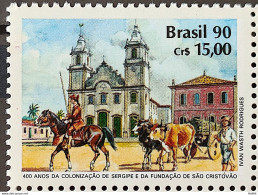 C 1717 Brazil Stamp 400 Years Sergipe Sao Cristovao Horse Church 1990 - Nuevos