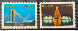 C 1712 Brazil Stamp Christmas Religion Brasilia National Congress TV Tower 1990 Complete Series - Neufs