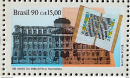 C 1708 Brazil Stamp Book Day Literature National Library 1990 - Ungebraucht