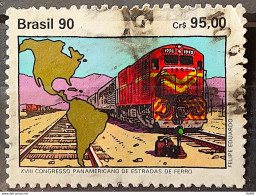 C 1696 Brazil Stamp Panamerican Congress Of Road Roads Map 1990 Circulated 2 - Gebruikt