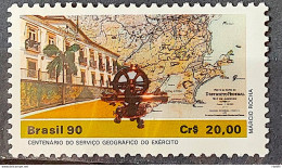 C 1686 Brazil Stamp 100 Years Geography Geography Geography Map 1990 2 - Nuovi