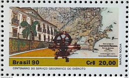 C 1686 Brazil Stamp 100 Years Geography Geography Geography Map 1990 - Ungebraucht