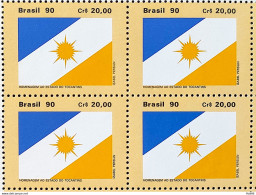 C 1685 Brazil Stamp Flag Of Tocantins 1990 Block Of 4 - Unused Stamps