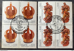 C 1683 Brazil Stamp 50 Year Imperial Museum Of Missions History 1990 Block Of 4 CBC RJ RS Complete Series - Nuevos