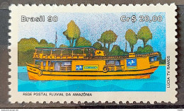 C 1677 Brazil Stamp Fluvial Postcard Of Amazonia Postal Service Ship 1990 - Ongebruikt