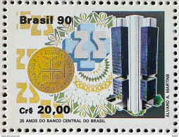 C 1675 Brazil Stamp 25 Years Central Bank Economy 1990 - Unused Stamps