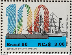 C 1670 Brazil Stamp 100 Year Navigation Company Lloyd Ship 1990 - Neufs